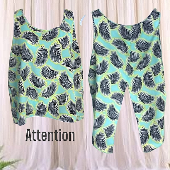 attention Tops - Attention tropical tank top  XXL